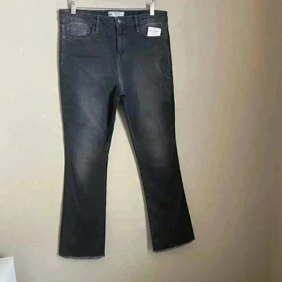 Free People High Rise Straight Frayed Crop Jean - Picture 4 of 13